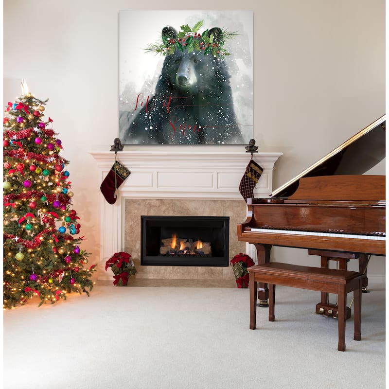 Let It Snow Bear -Gallery Wrapped Canvas