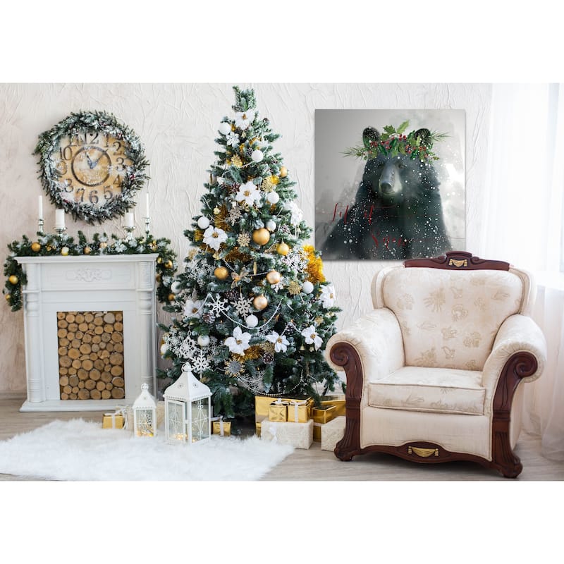 Let It Snow Bear -Gallery Wrapped Canvas