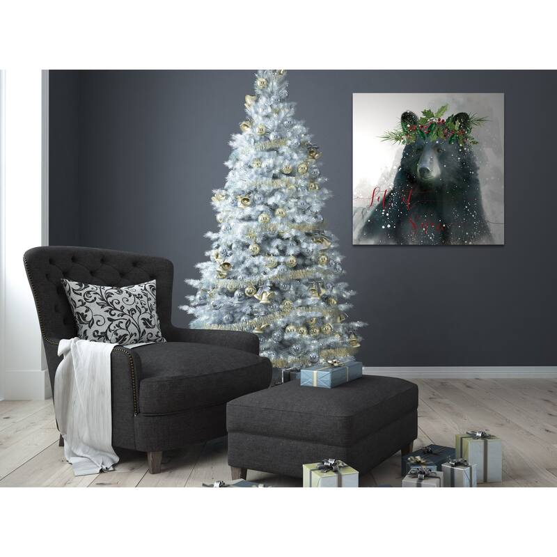 Let It Snow Bear -Gallery Wrapped Canvas