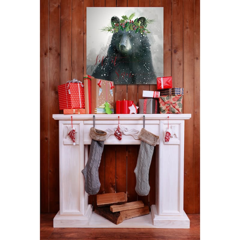 Let It Snow Bear -Gallery Wrapped Canvas