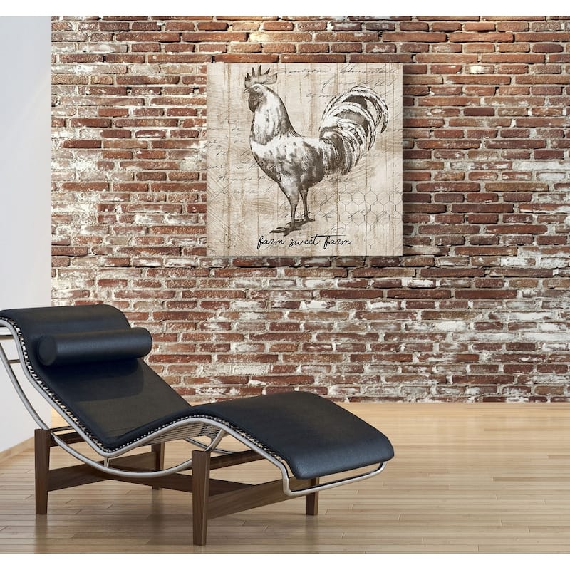 Farm Rooster -Gallery Wrapped Canvas