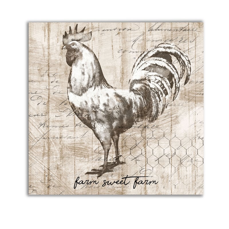 Farm Rooster -Gallery Wrapped Canvas