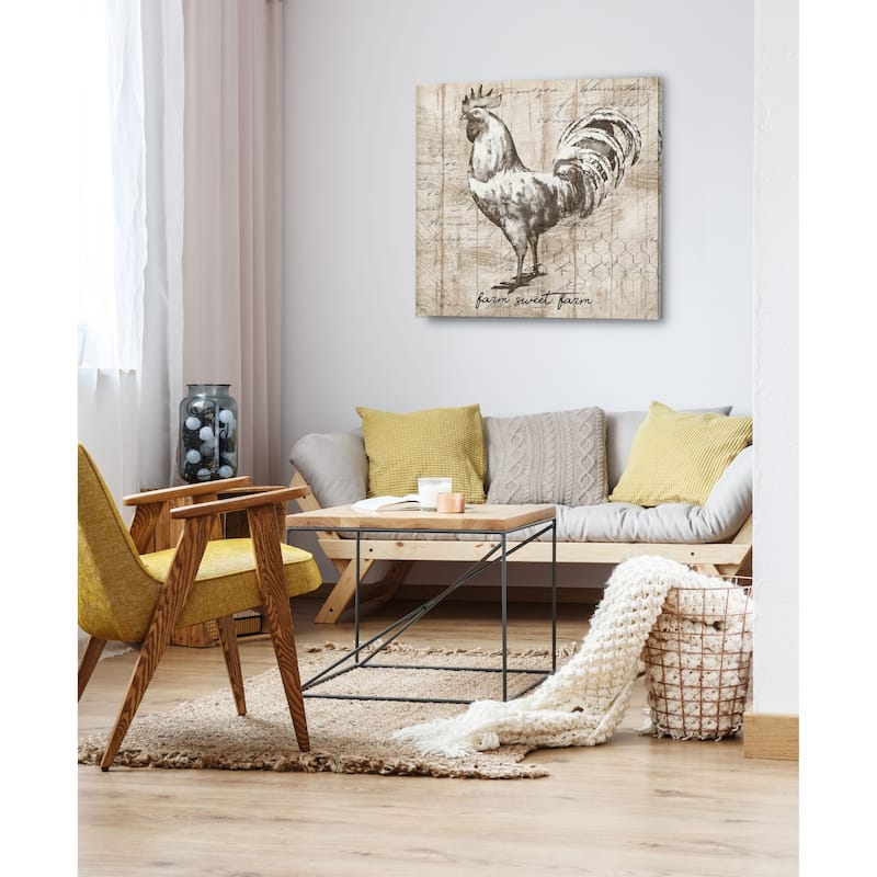 Farm Rooster -Gallery Wrapped Canvas