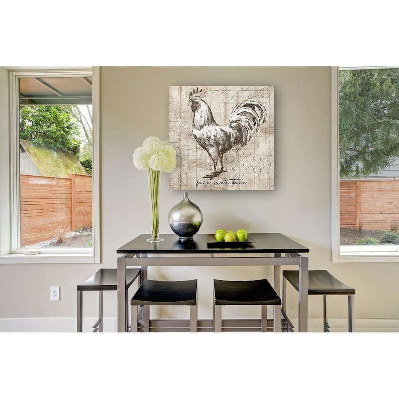 Farm Rooster -Gallery Wrapped Canvas