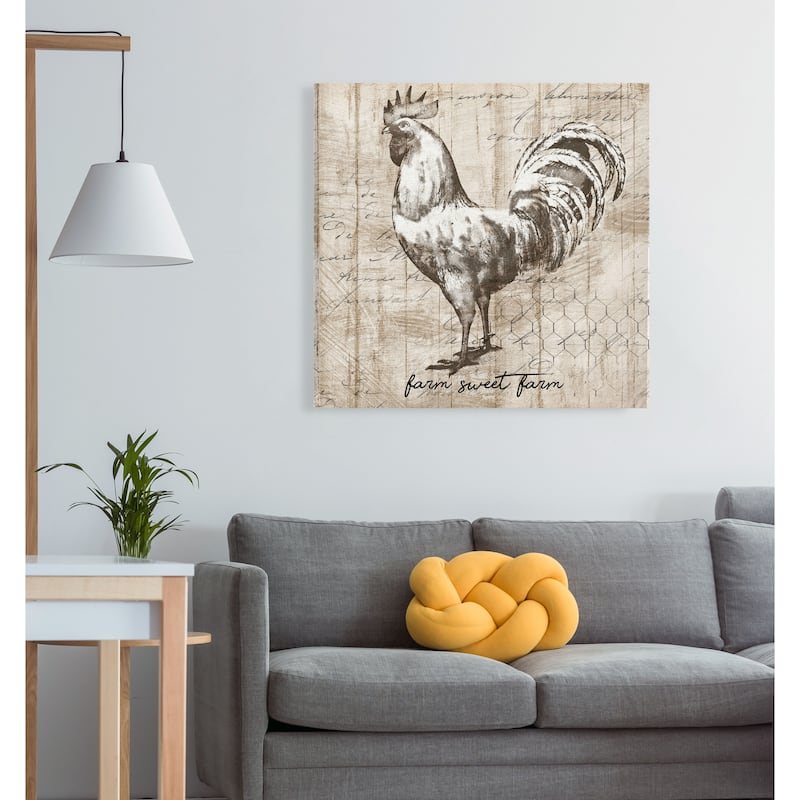 Farm Rooster -Gallery Wrapped Canvas