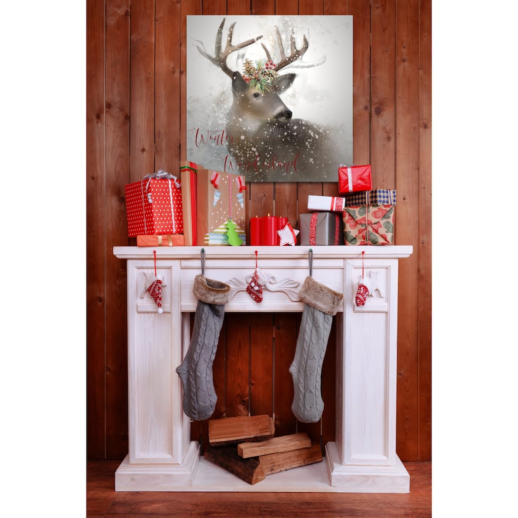 Winter Wonderland Deer -Gallery Wrapped Canvas