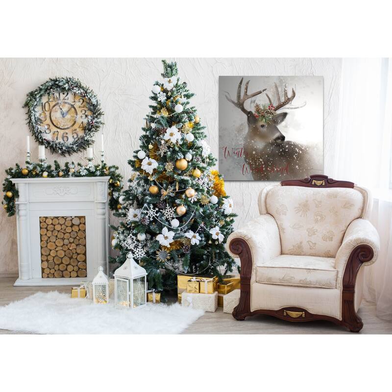 Winter Wonderland Deer -Gallery Wrapped Canvas