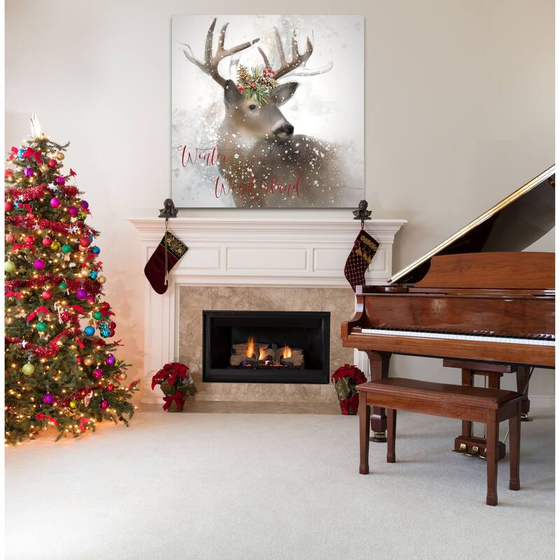 Winter Wonderland Deer -Gallery Wrapped Canvas