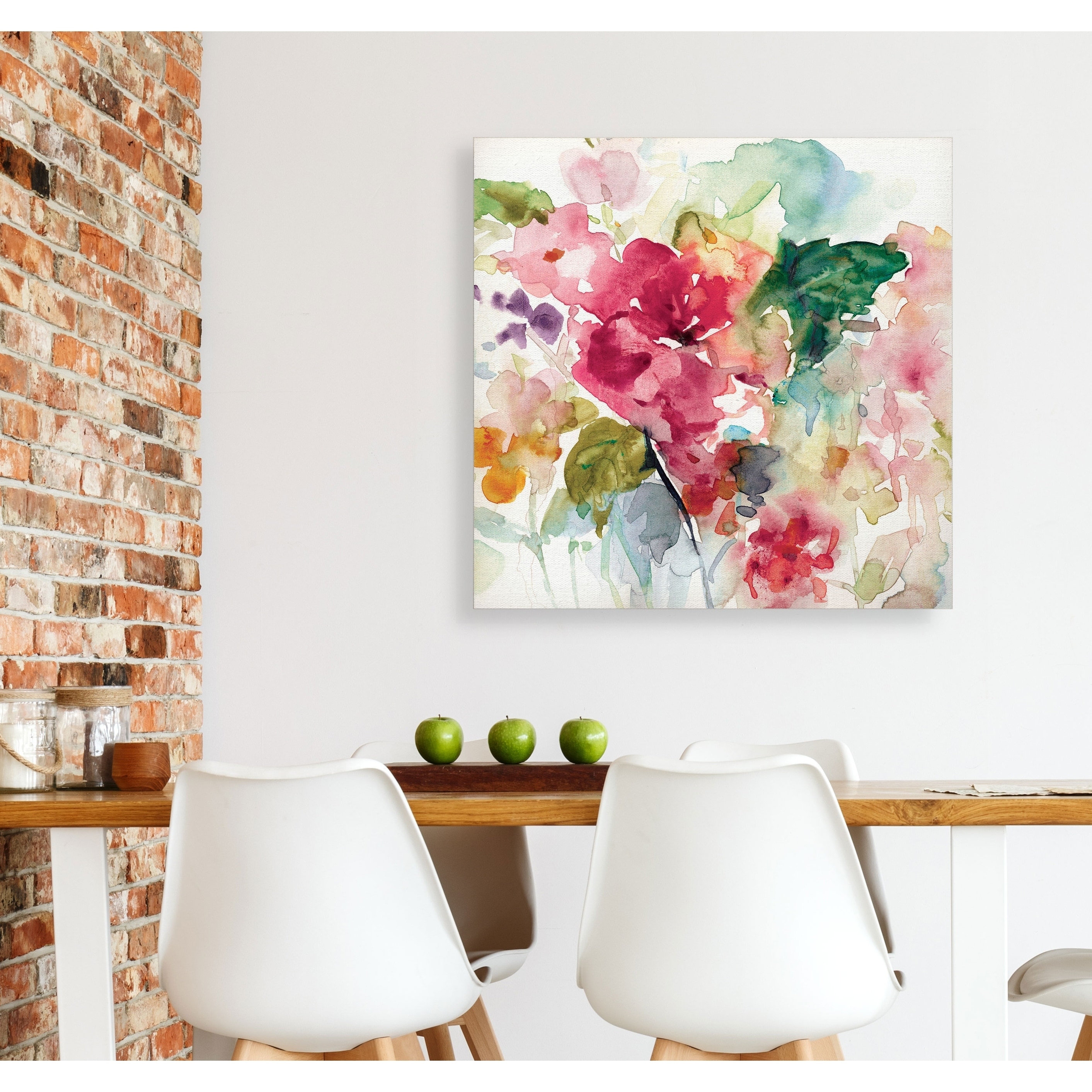 Groot bovenste presentatie Citrus Floral Punch -Gallery Wrapped Canvas - On Sale - Overstock - 24127808