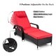 Kinbor Set of 2 Patio Furniture Outdoor Wicker Chaise Lounge Chair Adjustable Lounger Chair w/ Cushion - Thumbnail 9