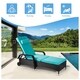 Kinbor Set of 2 Patio Furniture Outdoor Wicker Chaise Lounge Chair Adjustable Lounger Chair w/ Cushion - Thumbnail 2