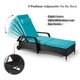 Kinbor Set of 2 Patio Furniture Outdoor Wicker Chaise Lounge Chair Adjustable Lounger Chair w/ Cushion - Thumbnail 3