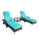 Kinbor Set of 2 Patio Furniture Outdoor Wicker Chaise Lounge Chair Adjustable Lounger Chair w/ Cushion - Thumbnail 15