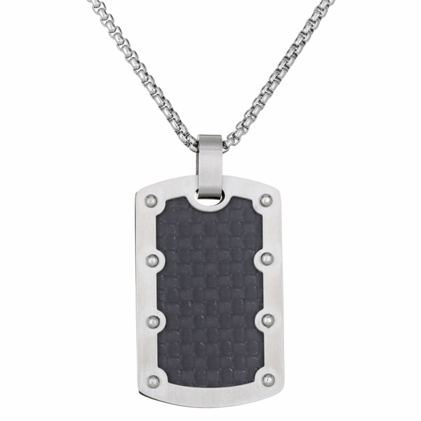 Download Shop Stainless Steel Dog Tag Pendant with Carbon Fiber on ...