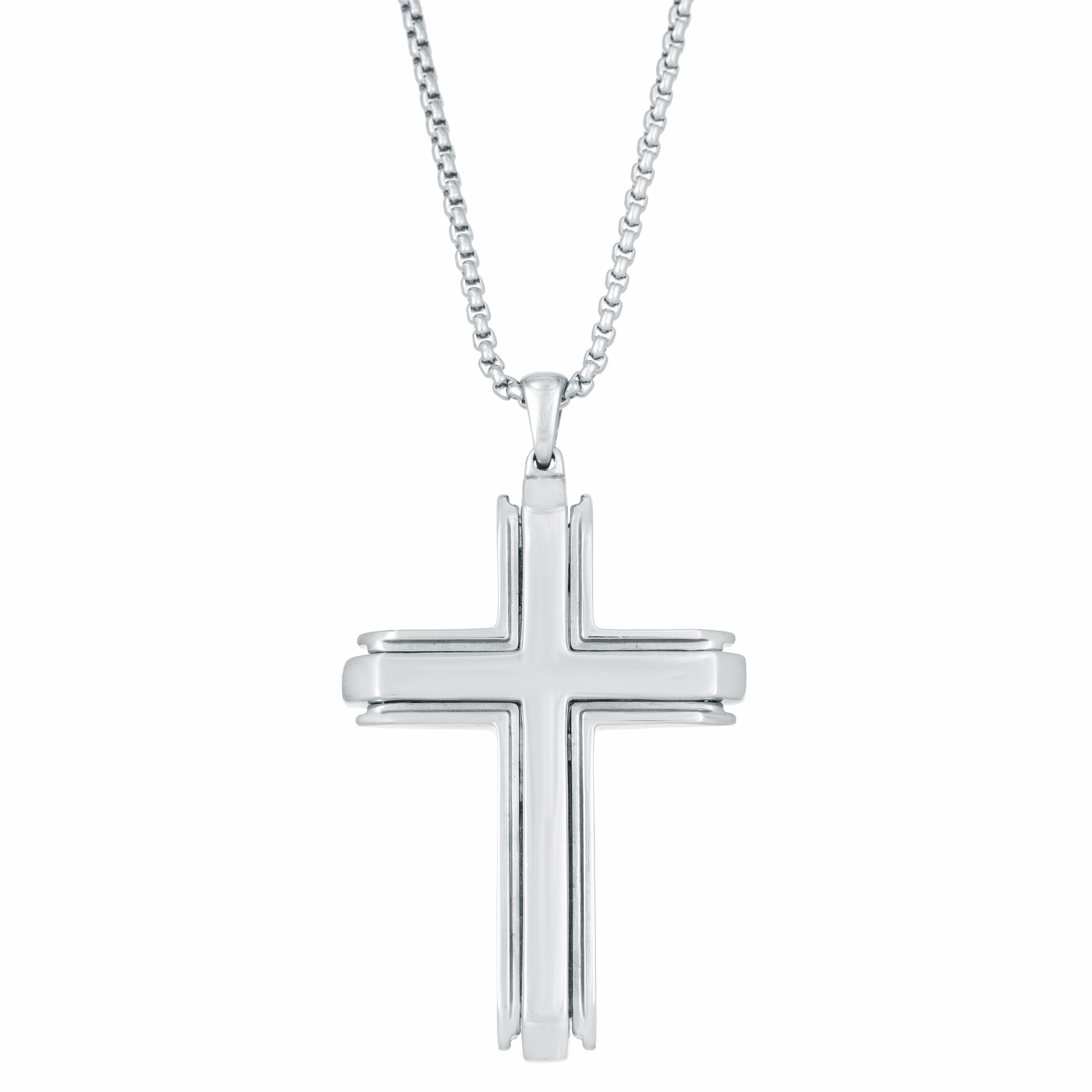 Stainless Steel Cross Pendant With 