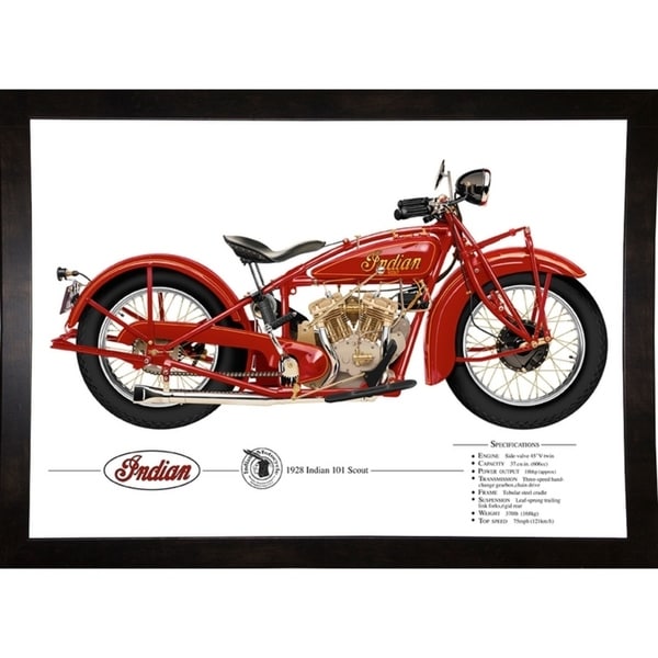 1928 Indian 101 Scout Print 12.75"x18" by Terry Pastor -TERPAS272144