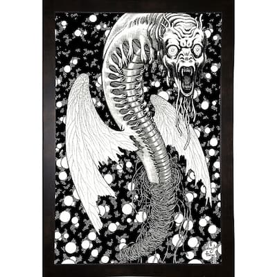 Black Butterflies Print 36.125"x24" by Virgil Finlay -VIRFIN272192