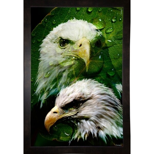 American Bald Eagle III-GORSEM112263 Print 14.25"x9.5" by Gordon Semmens