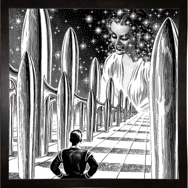 The Door Print 36.25"x36" by Virgil Finlay -VIRFIN272209