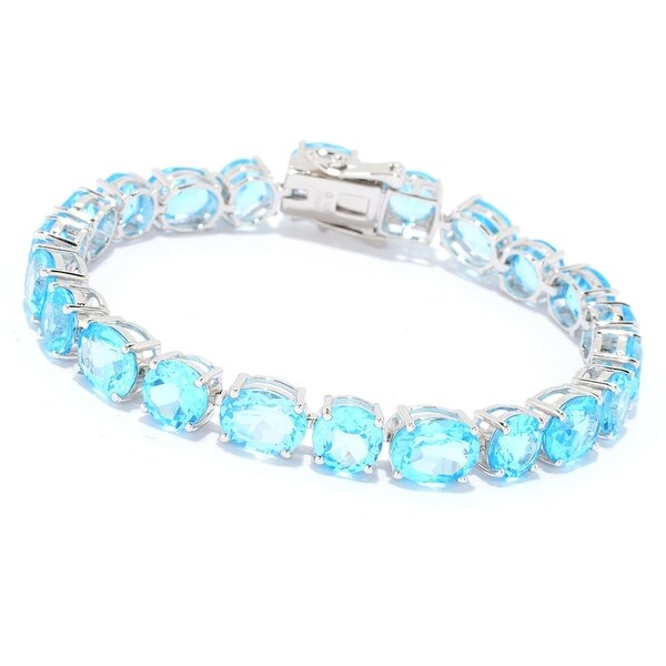 sterling silver blue topaz bracelet sterling silver blue topaz bracelet