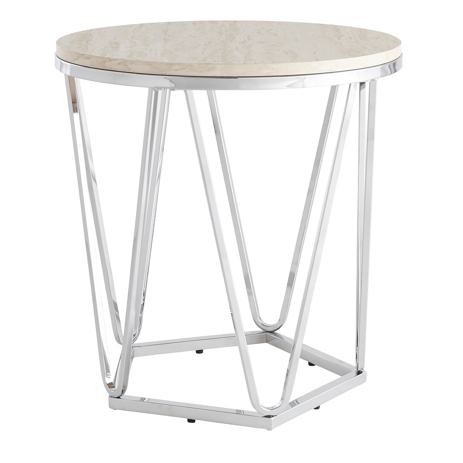 silver orchid henderson faux stone round side table