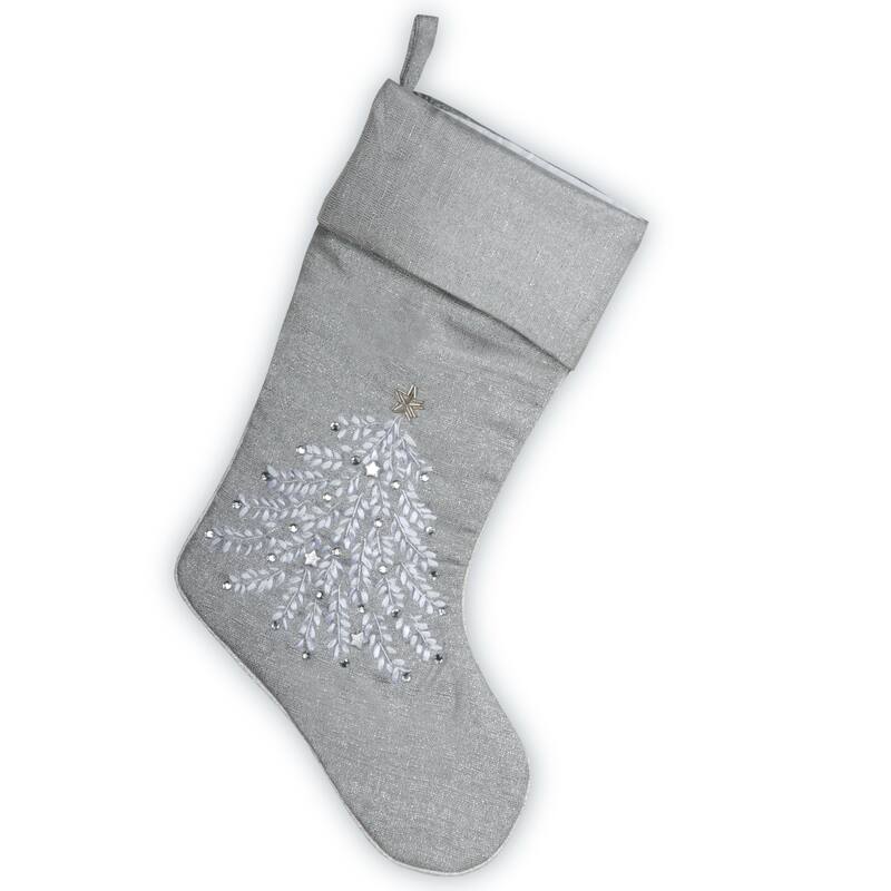 National Tree Company 19 in. Silver Stocking - 19 in