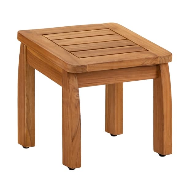 Shop Porch Den Lathrop Teak Shower Pedestal Stool On Sale