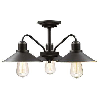 Avery Home Lighting Casa 3-Light Semi-Flush Mount