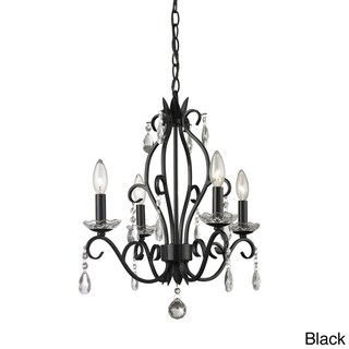 Avery Home Lighting Princess 4-light Chandelier (Black) - Chandeliers For Bedrooms by Overstock.com