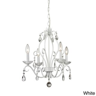 Avery Home Lighting Princess 4-light Chandelier (White) - Chandeliers For Bedrooms by Overstock.com