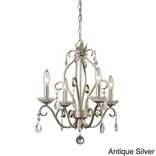 Avery Home Lighting Princess 4-light Chandelier (Silver) - Chandeliers For Bedrooms by Overstock.com