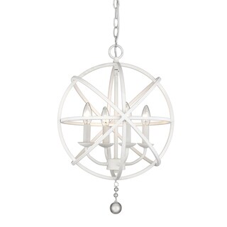 Avery Home Lighting Tull 4-light Chandelier (White) - Chandeliers For Bedrooms by Overstock.com