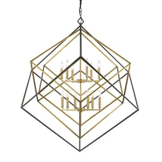 Avery Home Lighting Euclid 12-light Chandelier (Brass/Bronze - Bronze/Gold) - Chandeliers For Bedrooms by Overstock.com