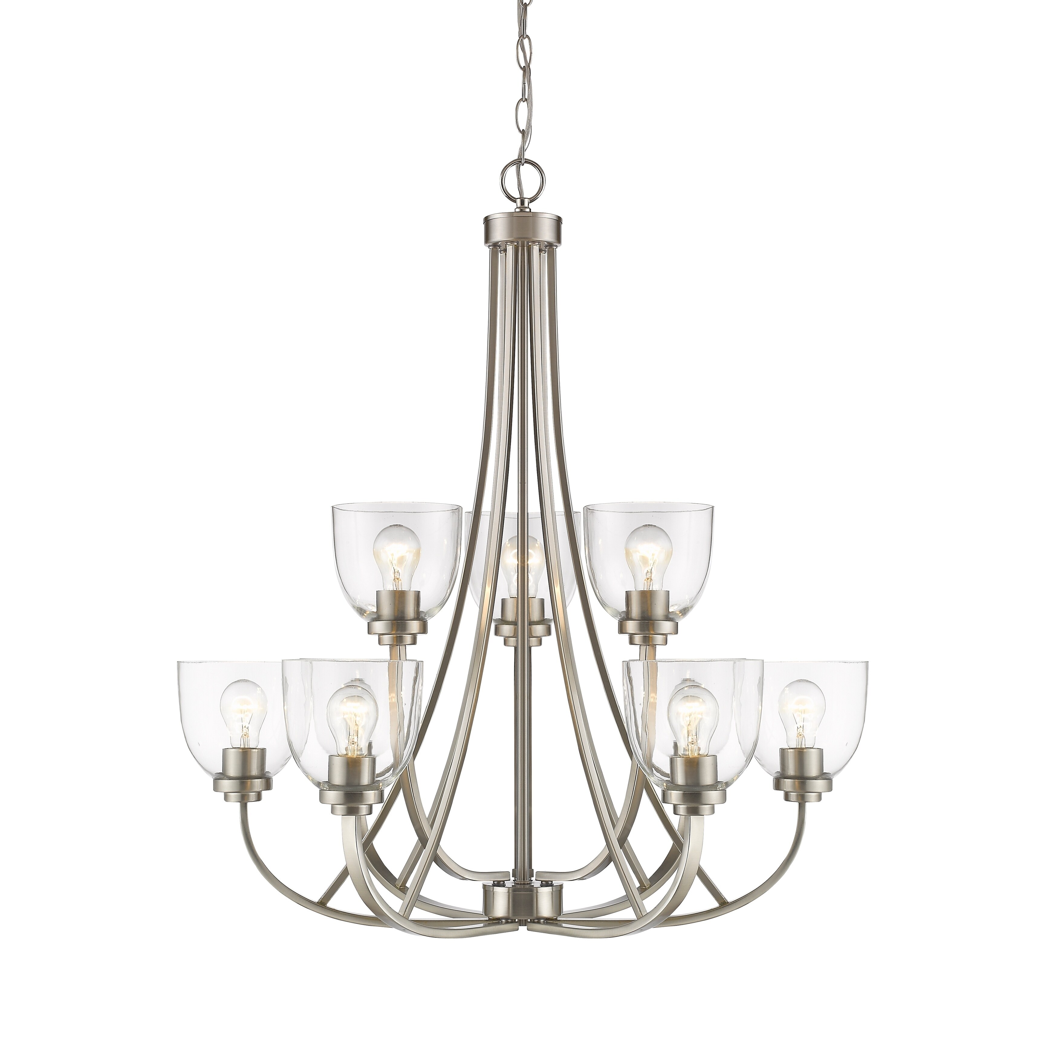 Ashton  9 Light Chandelier (Nickel - Pewter - Nautical & Coastal) - Chandeliers For Bedrooms by Overstock.com