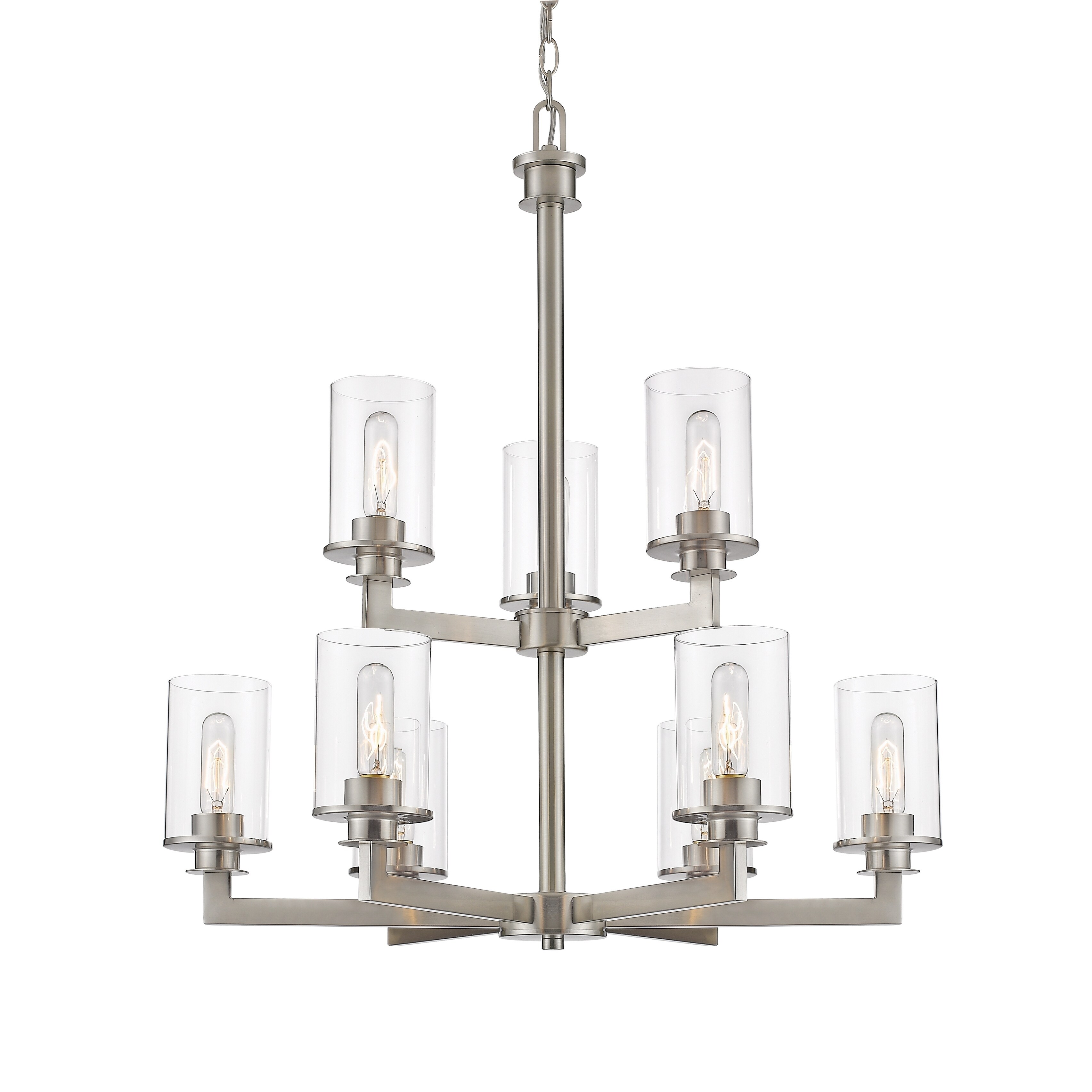 Savannah 9 Light Chandelier (Nickel - Pewter) - Chandeliers For Bedrooms by Overstock.com
