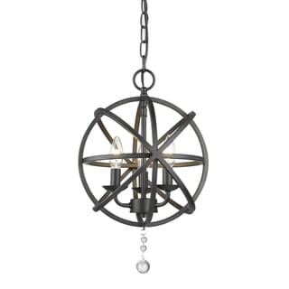 Avery Home Lighting Tull 3-light Chandelier (Black) - Chandeliers For Bedrooms by Overstock.com
