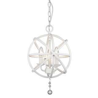 Avery Home Lighting Tull 3-light Chandelier (White) - Chandeliers For Bedrooms by Overstock.com