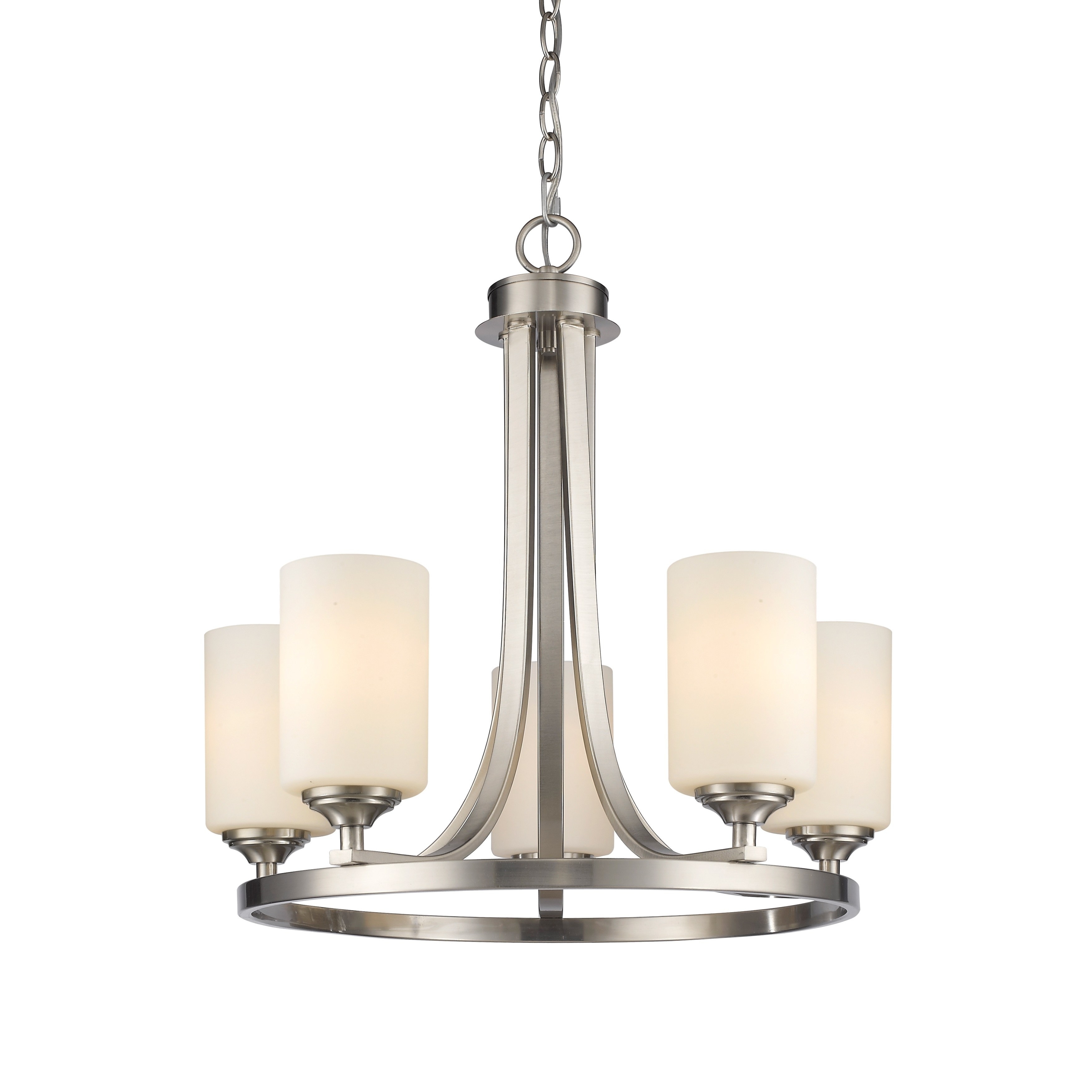 Avery Home Lighting Bordeaux 5-lights Brushed Nickel Chandelier - Brushed nickel - Chandeliers For Bedrooms by Overstock.com