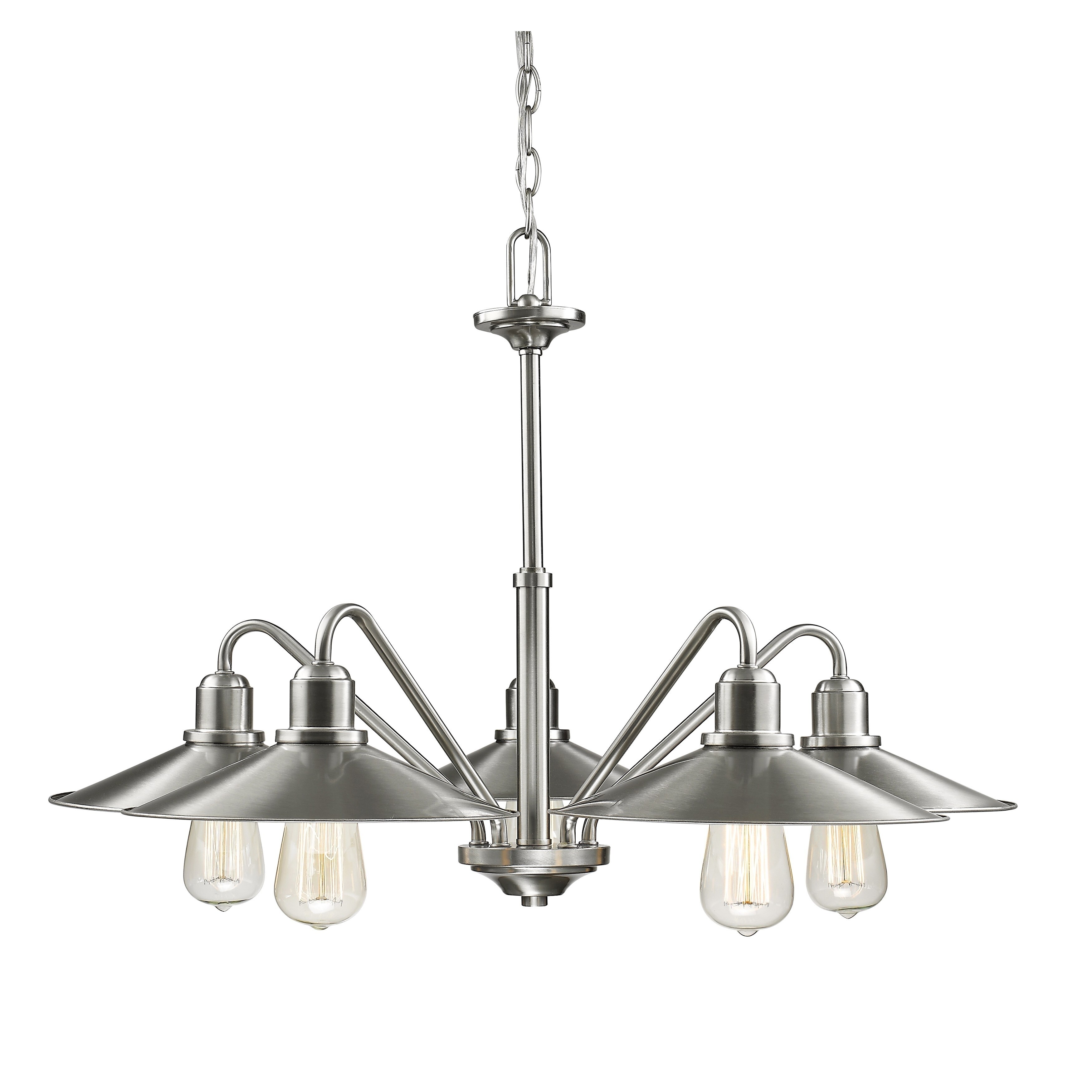 Avery Home Lighting Casa 5-Light Brushed Nickel Chandelier - Chandeliers For Bedrooms by Overstock.com