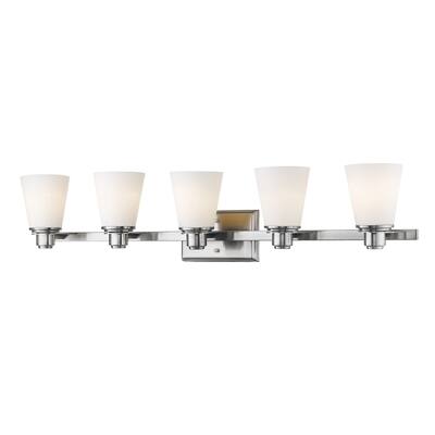 Avery Home Lighting Kayla collection 5 Light Vanity Light in Brushed Nickel Finish