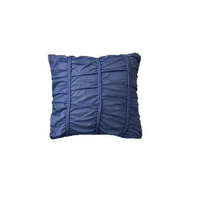 Jersey Knit Cotton Square Pillow in Blue