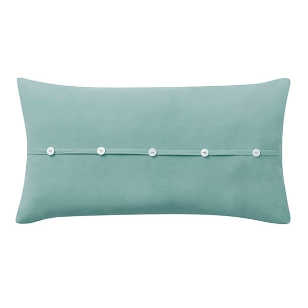 Washed Cotton Oblong Pillow in Blue