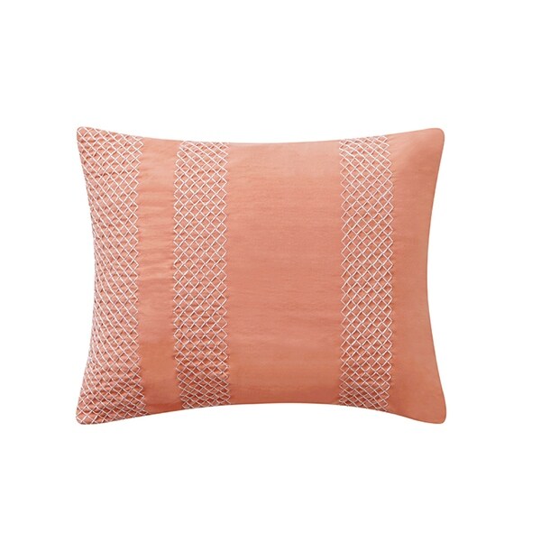 Washed Cotton Rectangle Pillow in Orange