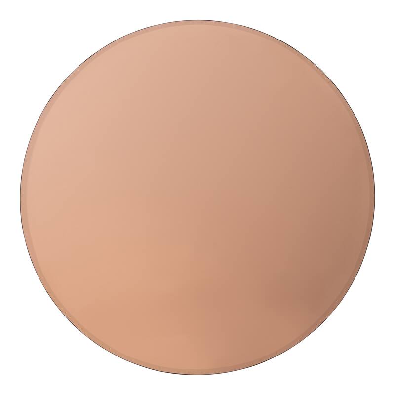 Kate and Laurel Azalea Frameless Round Wall Mirror - 26" diameter