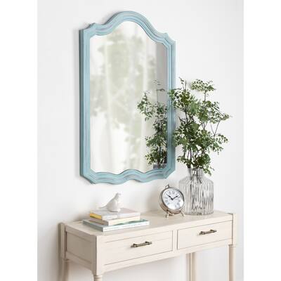 Blue Arch Crowned Top Wall Mirror Shop Online At Overstock