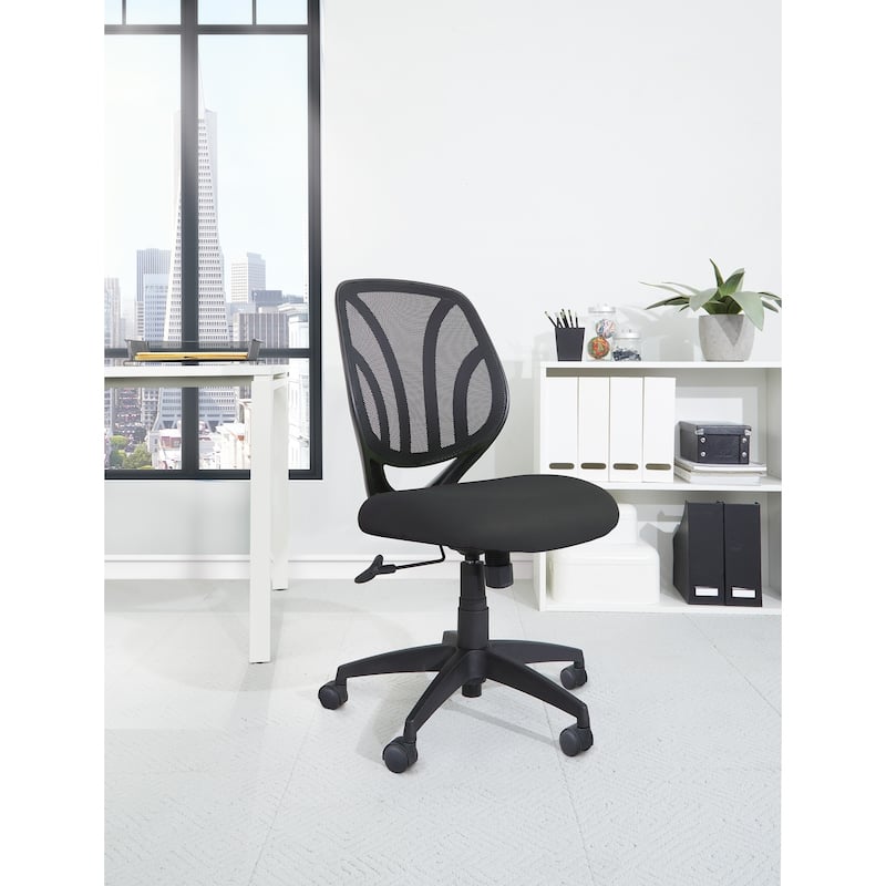 Work Smart Screen Back Armless Task Chair