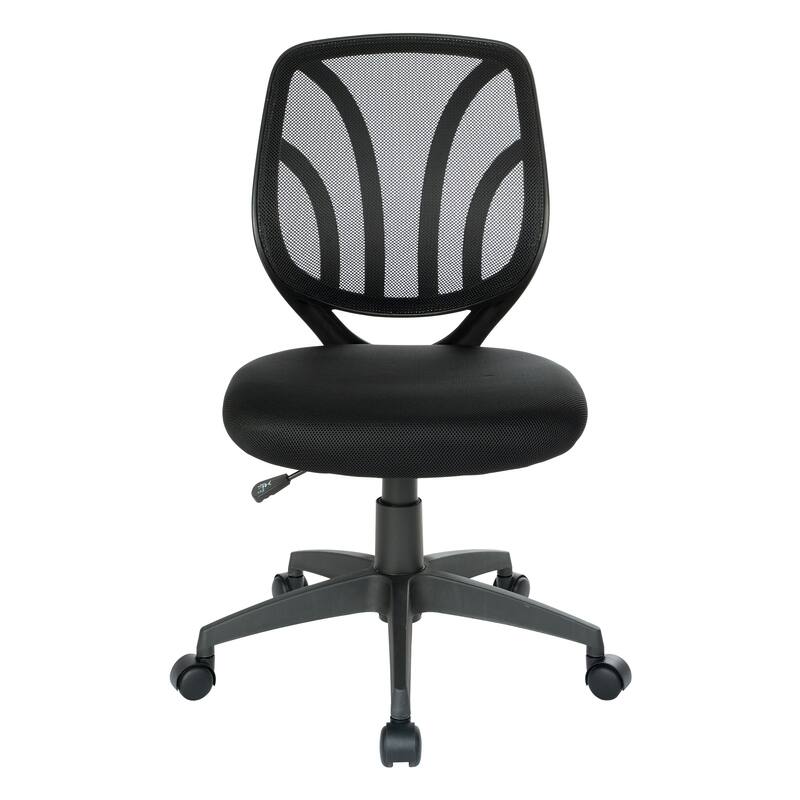 Work Smart Screen Back Armless Task Chair