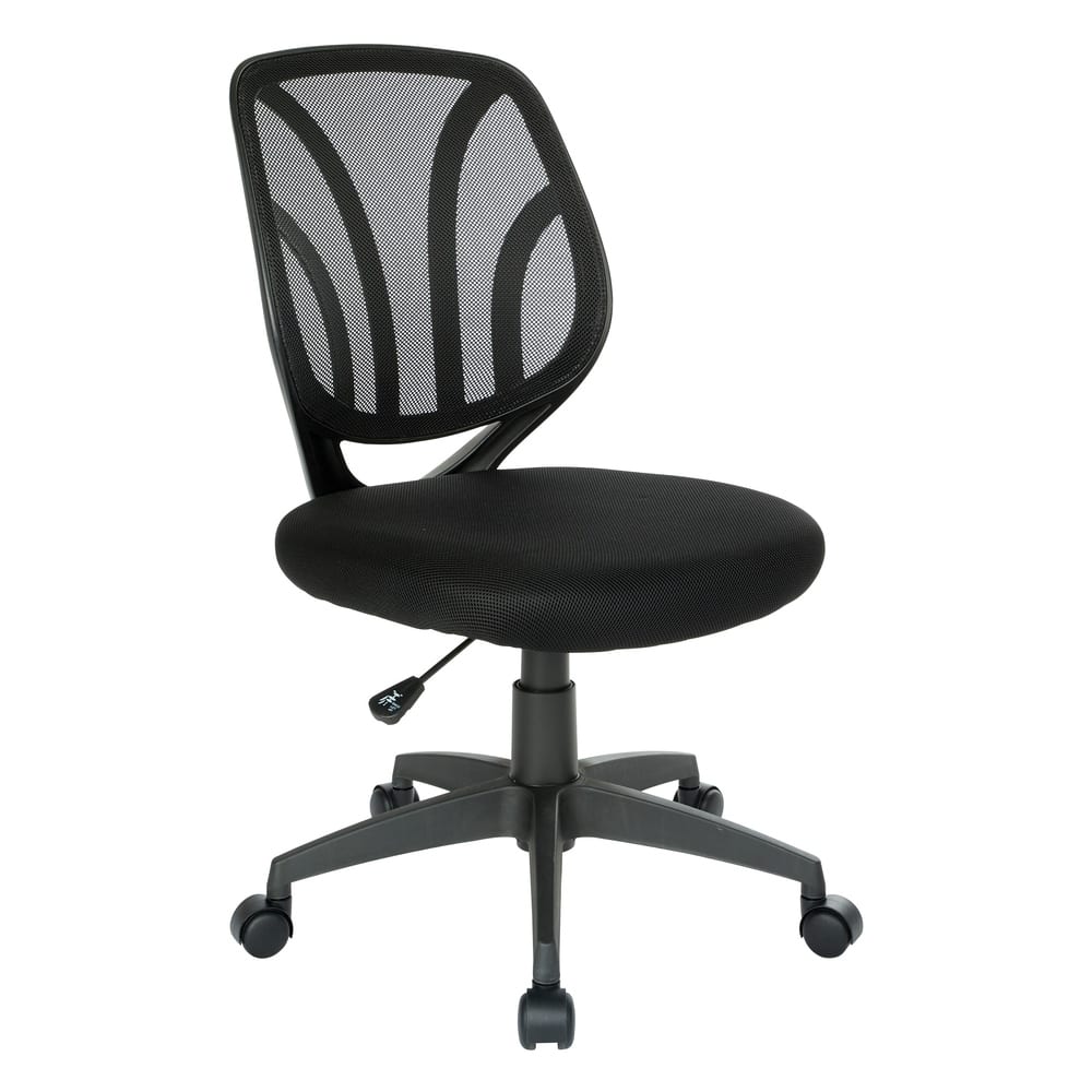 Work Smart Screen Back Armless Task Chair