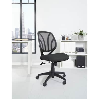 Work Smart Screen Back Armless Task Chair