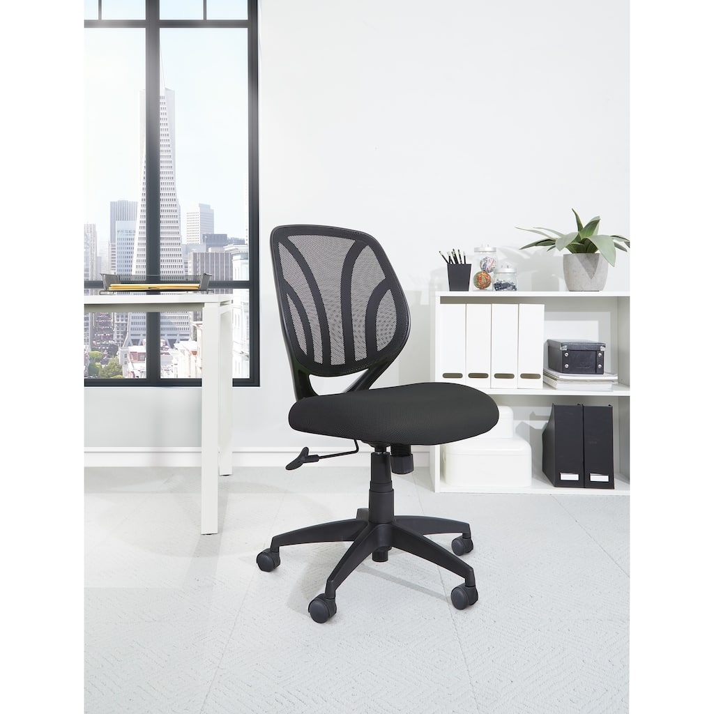 Work Smart Screen Back Armless Task Chair